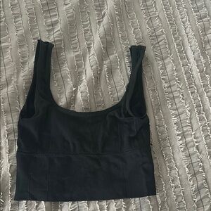 Black Sleeveless Crop Top